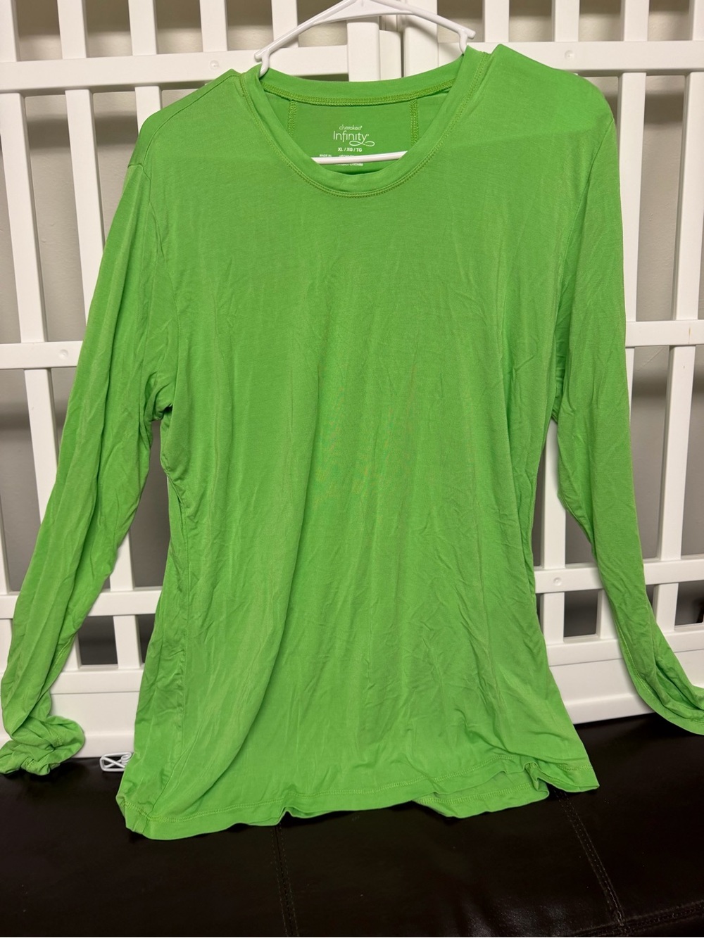 Infinity Essentials Women's Long Sleeve Crew in Bright Green